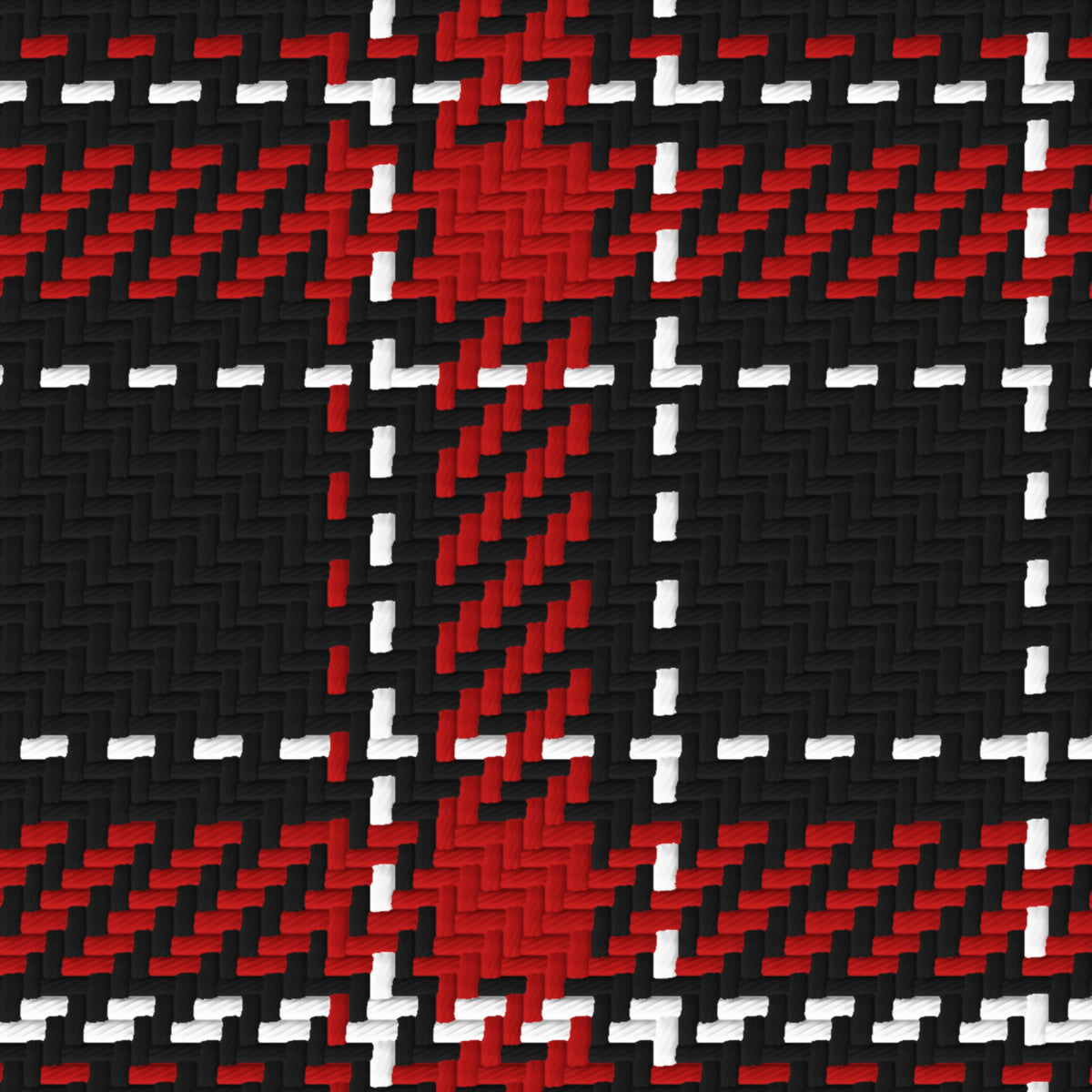 Near Black, Deep Red & White — Tailored — Pattern detail