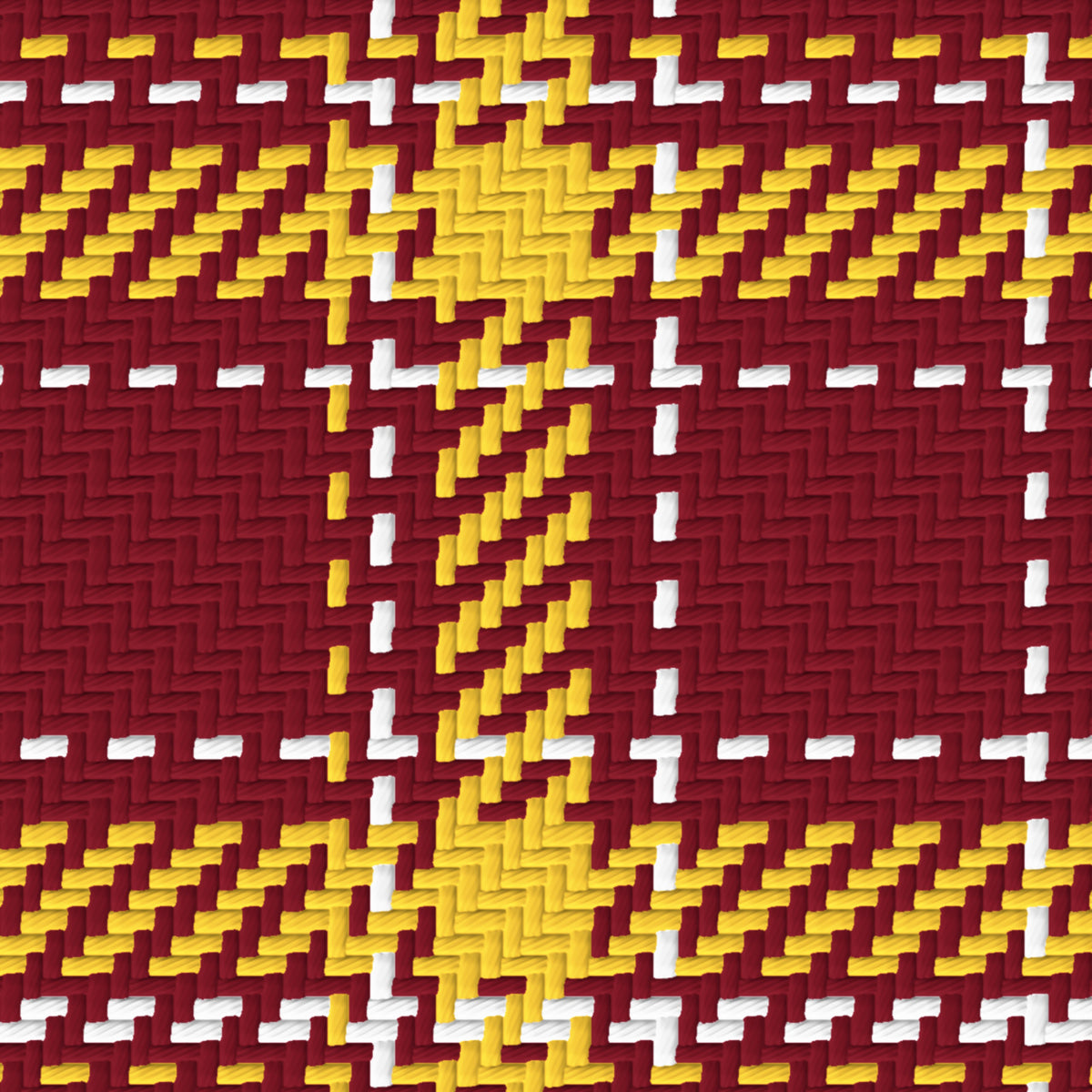 Maroon, Gold & White · Palette 057 — Tailored — Pattern detail