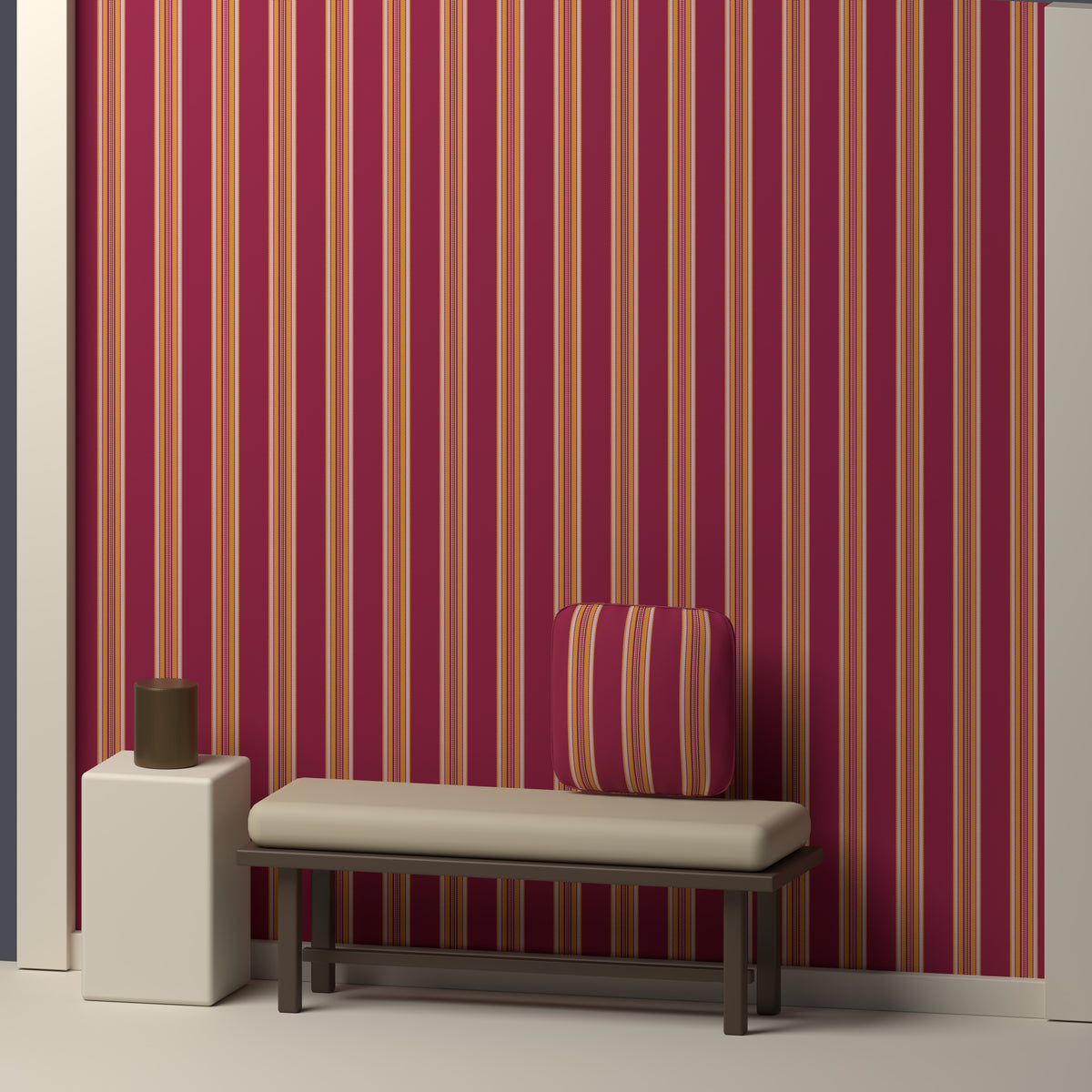 Maroon, Gold & White — Ashbourne — In a room