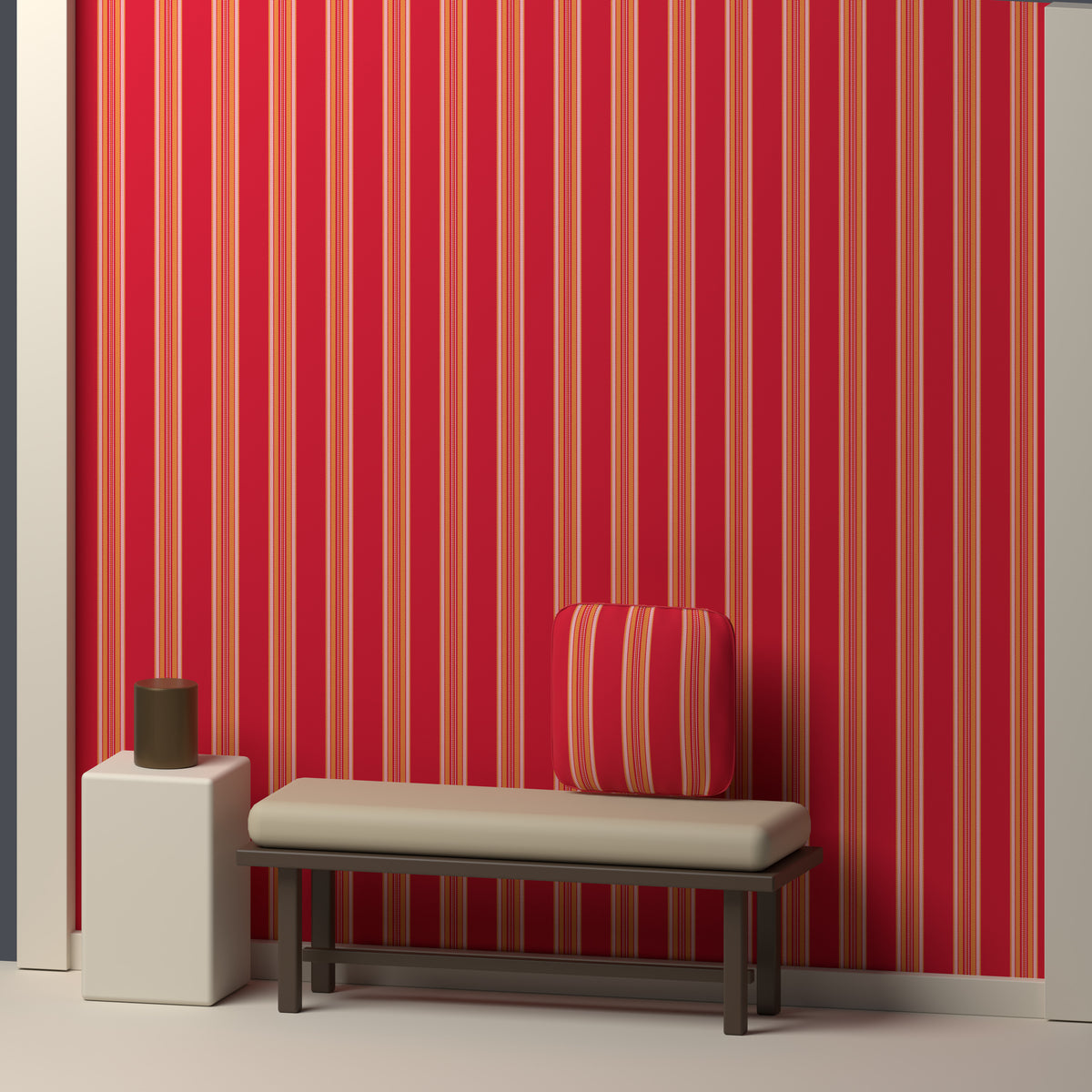 Cardinal, Warm Gold & White — Ashbourne — In a room