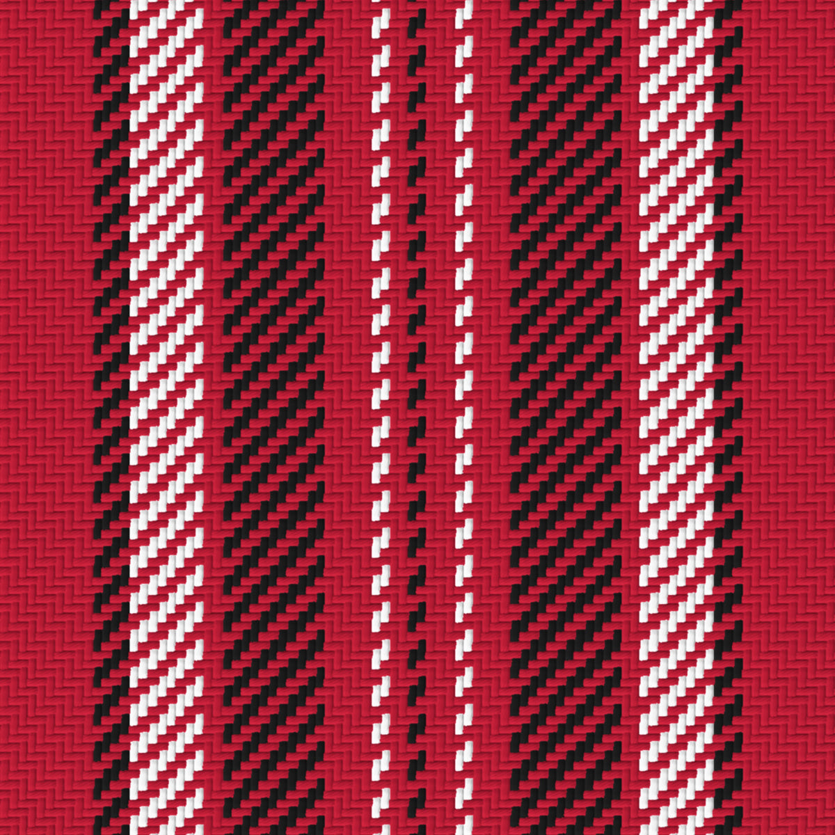 Red, Near Black & White · Palette 023 — Ashbourne — Pattern detail
