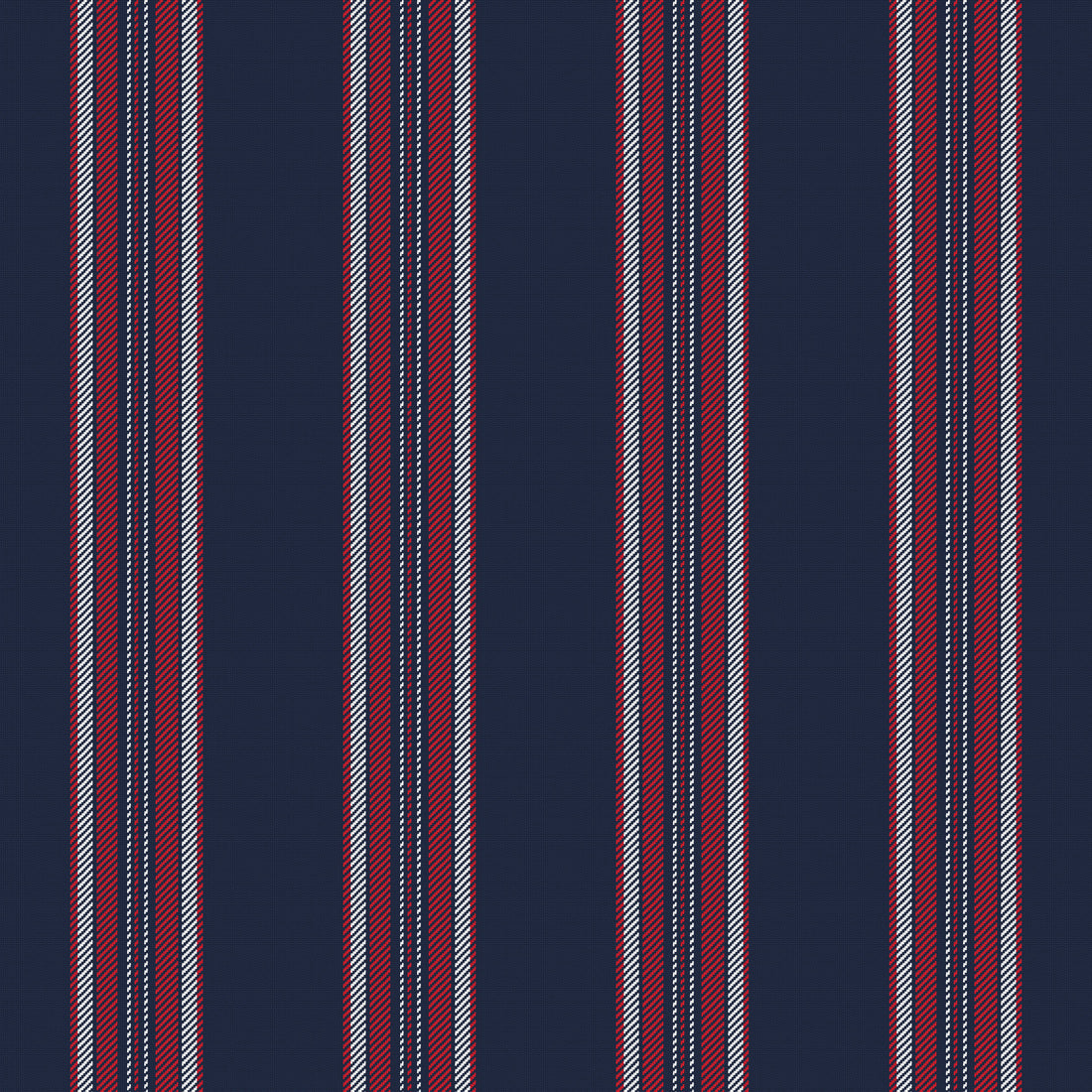 Deep Navy, Red & White — Ashbourne — Full pattern