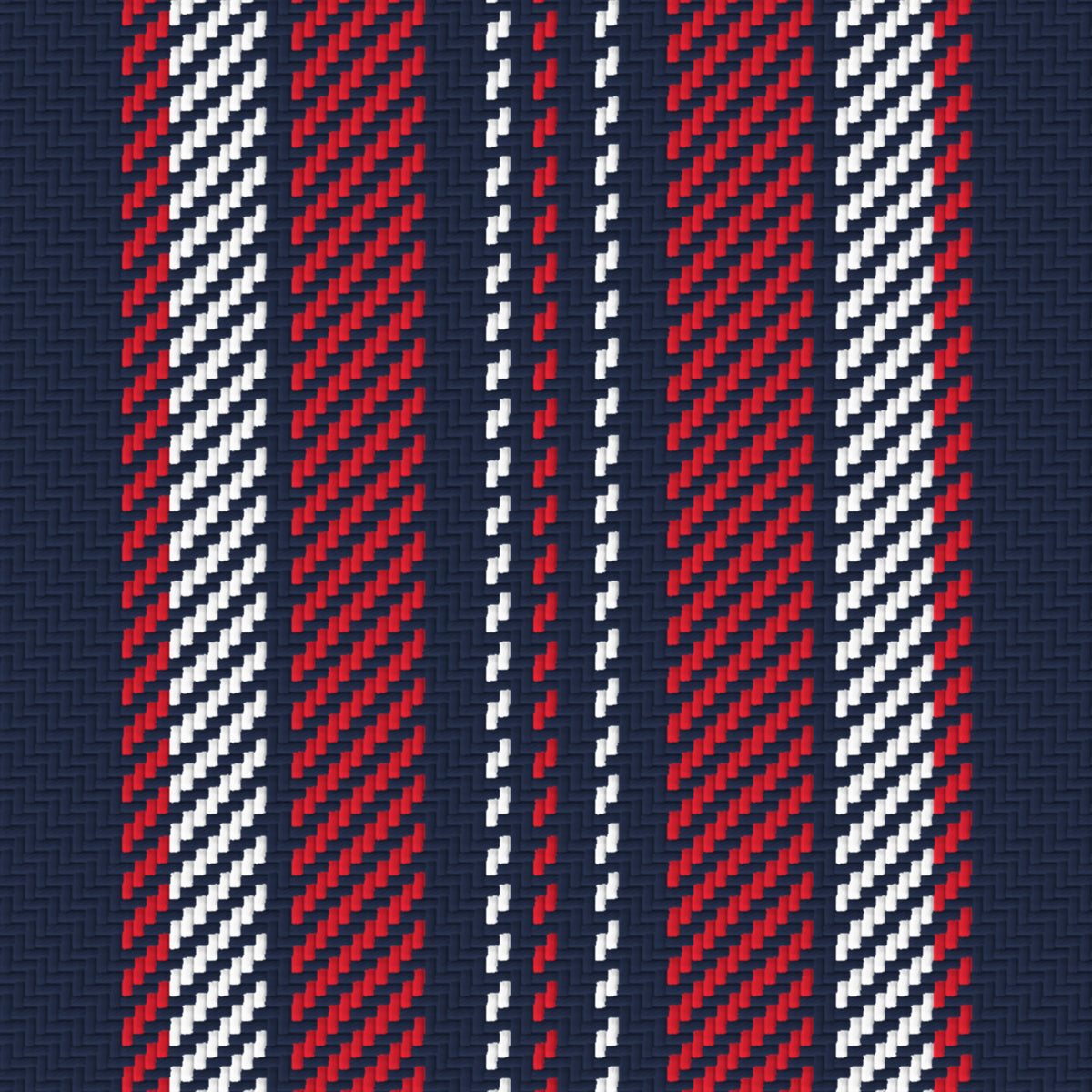Deep Navy, Red & White — Ashbourne — Pattern detail