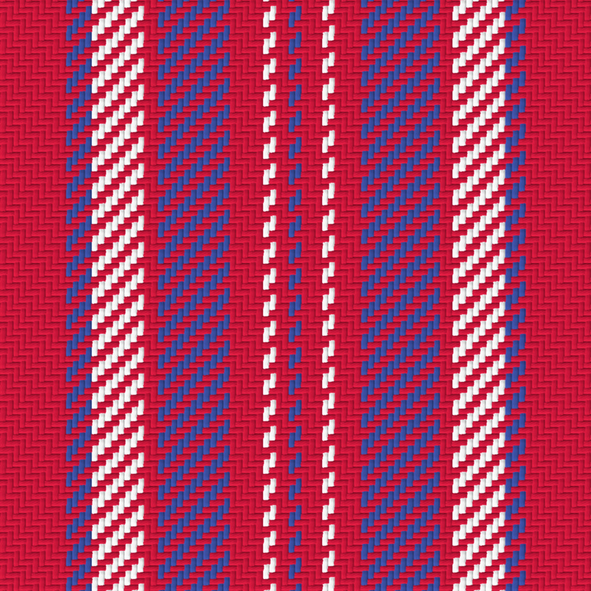 Deep Red, Royal Blue & White — Ashbourne — Pattern detail
