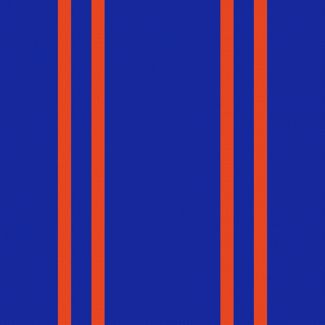 Blue, Orange & White — Double Track — Full pattern