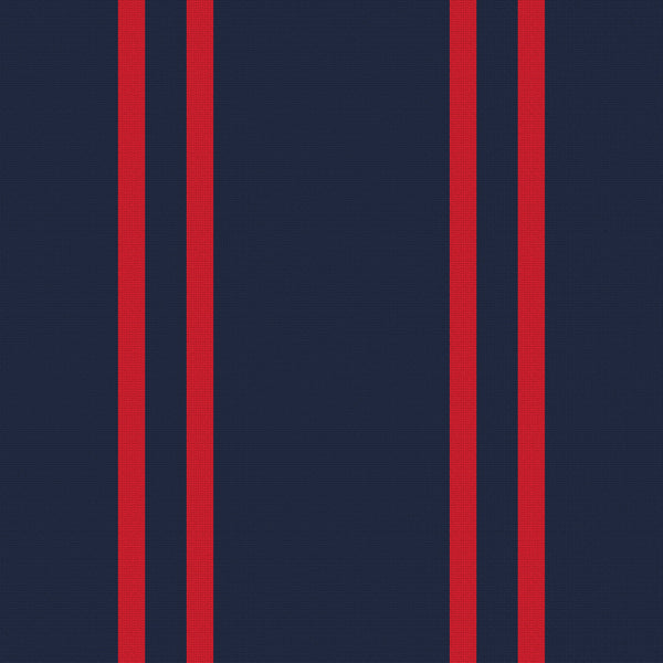 Double Track — Deep Navy & Red — v029 — full pattern