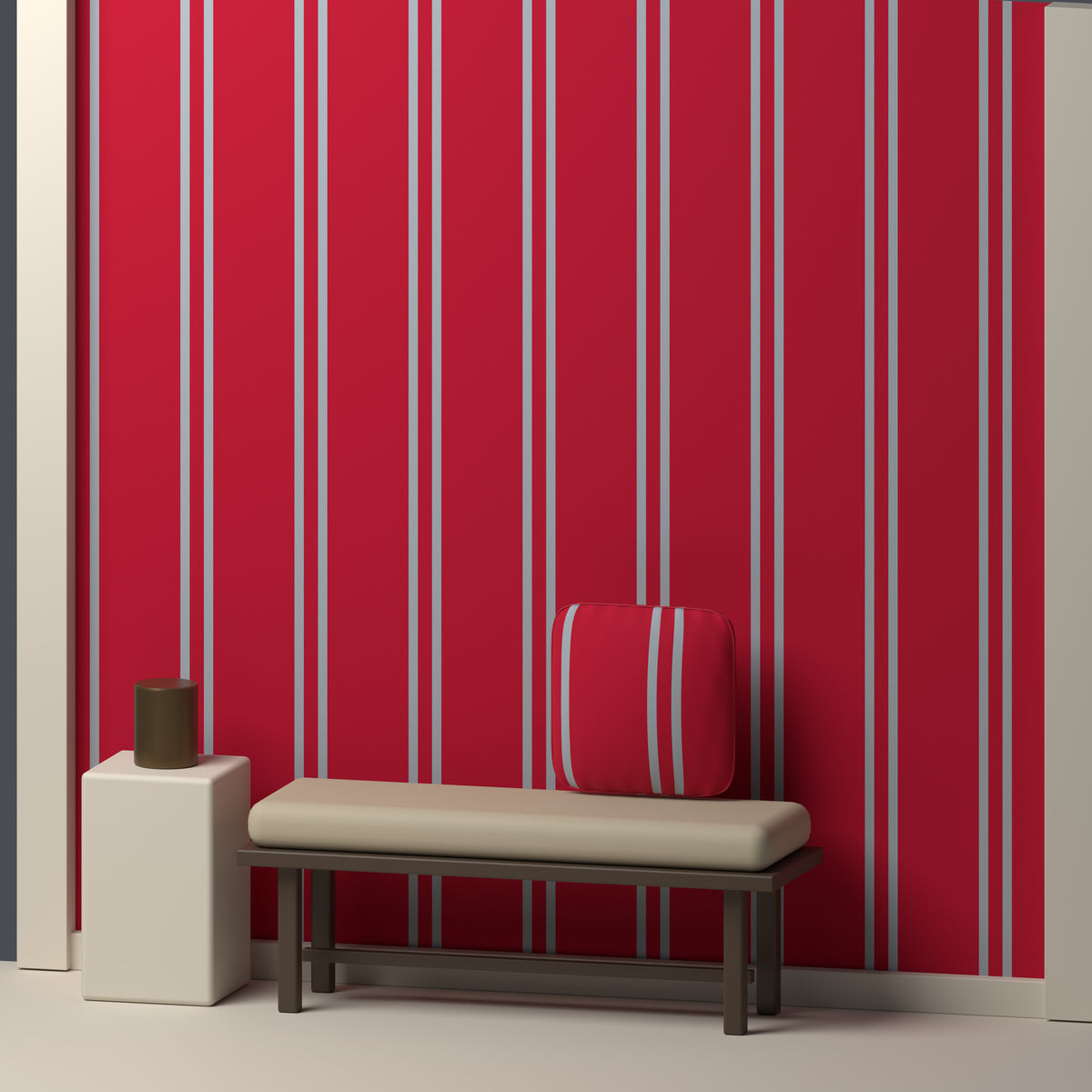Scarlet, Gray & Near Black — Double Track — In a room