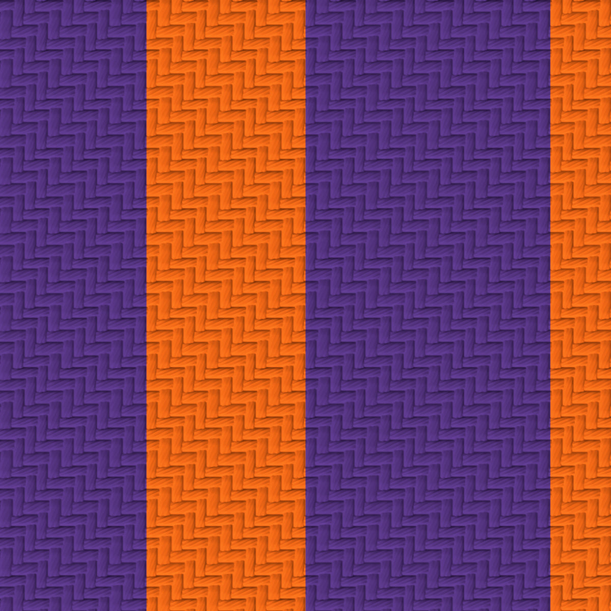 Deep Purple, Orange & White — Double Track — Pattern detail