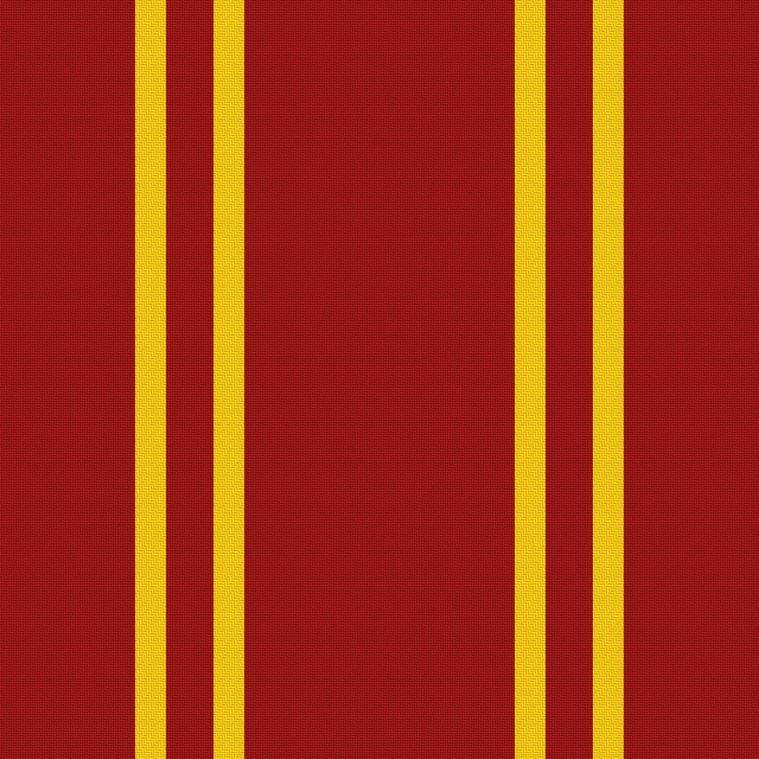 Deep Red, Golden Yellow & White — Double Track — Full pattern