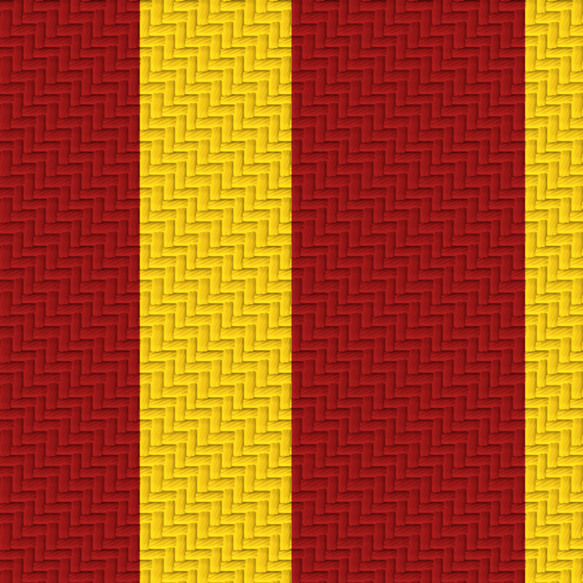 Deep Red, Golden Yellow & White — Double Track — Pattern detail