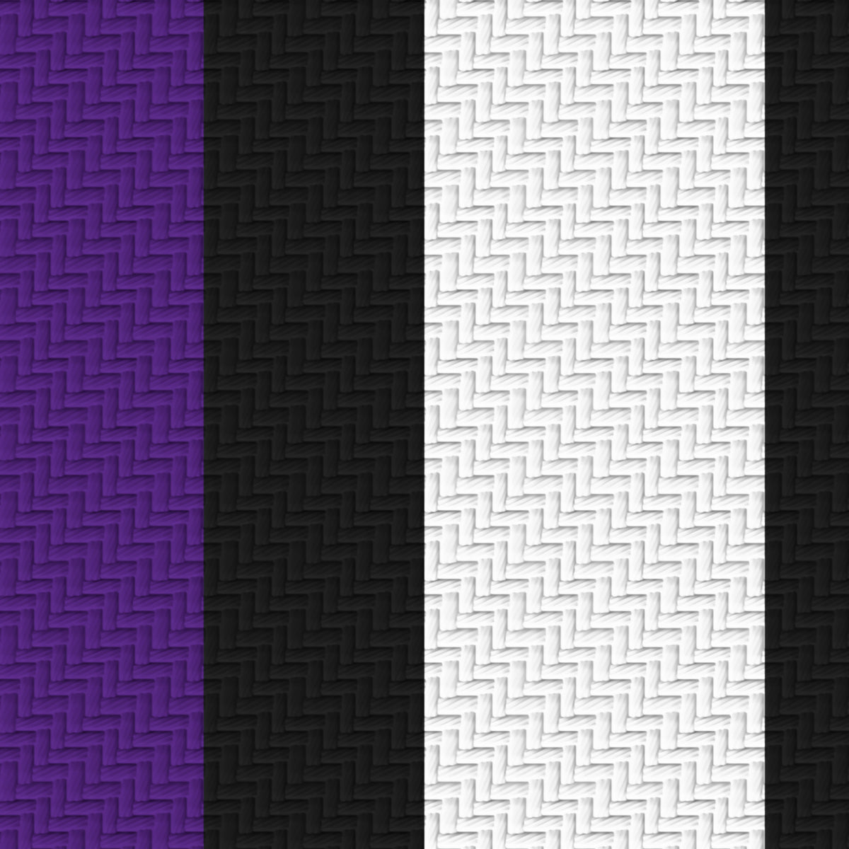 Deep Purple, Near Black & White — Double Track Trio — Pattern detail