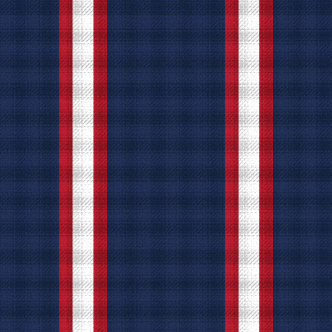 Navy, Red & White — Double Track Trio — Full pattern