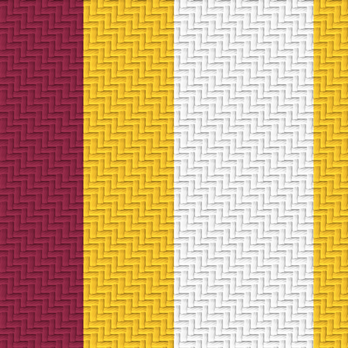 Maroon, Gold & White — Double Track Trio — Pattern detail