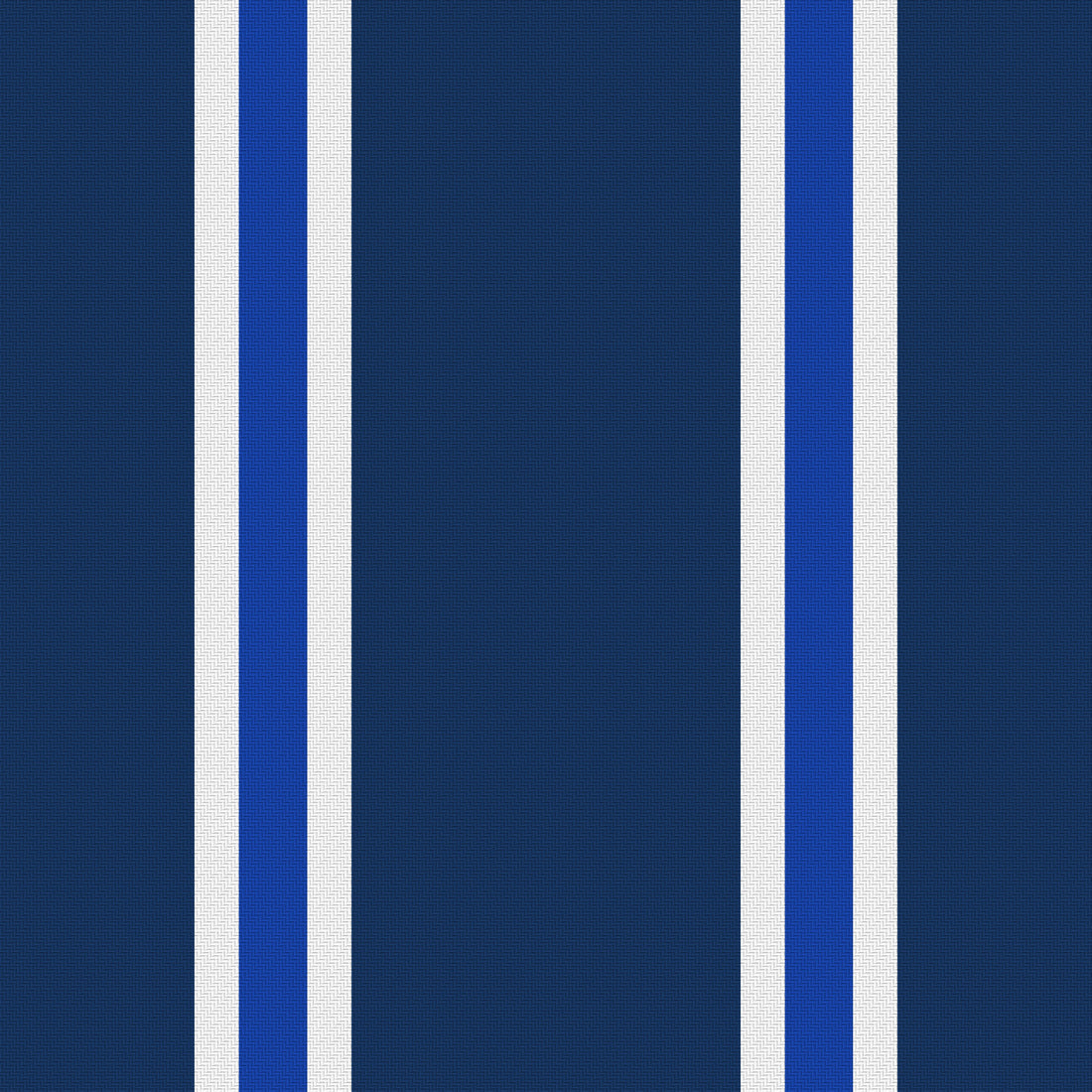 Navy, White & Royal Blue — Double Track Trio — Full pattern