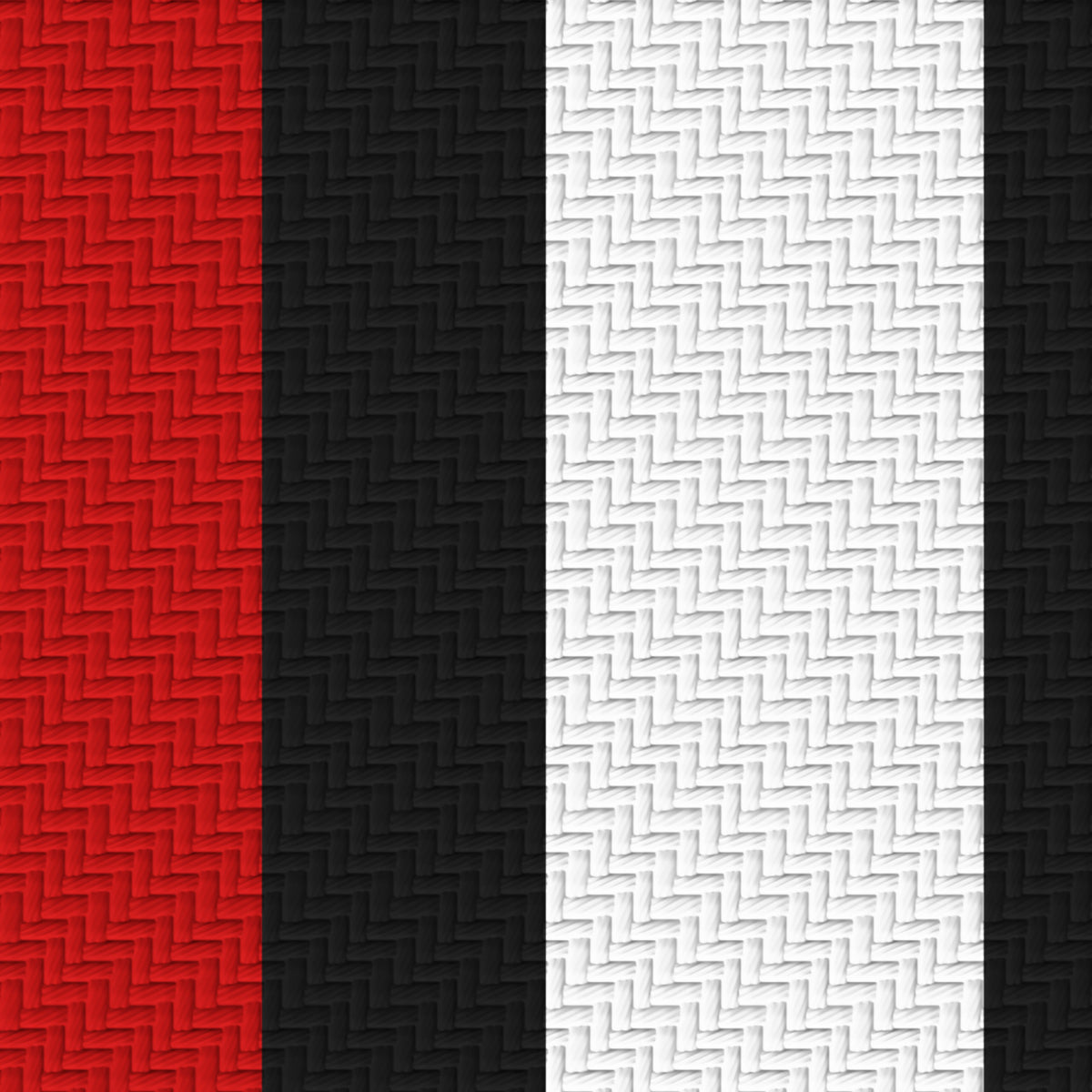 Deep Red, Near Black & White · Palette 017 — Double Track Trio — Pattern detail