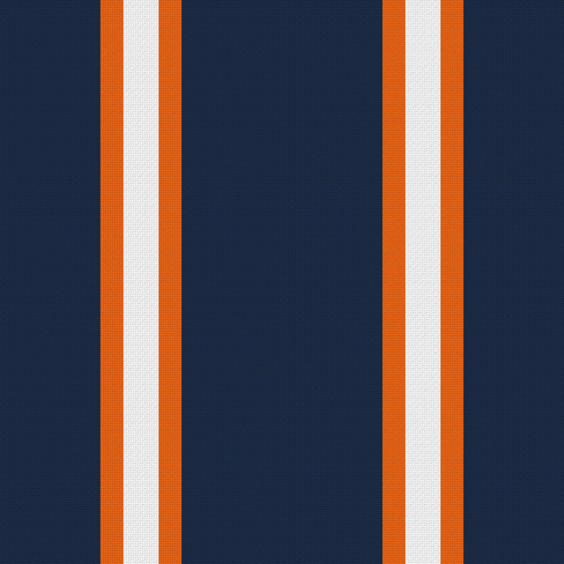 Navy, Orange & White — Double Track Trio — Full pattern