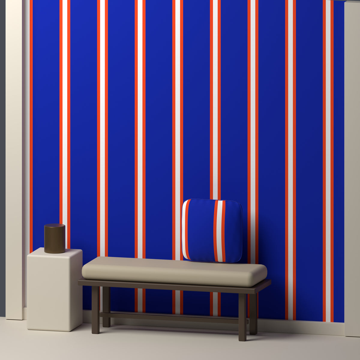 Blue, Orange & White — Double Track Trio — In a room