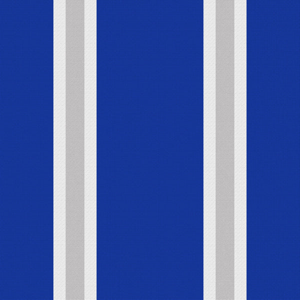 Double Track Trio — Royal Blue, White & Light Gray — v024 — full pattern