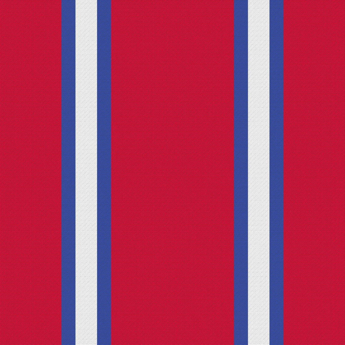 Deep Red, Royal Blue & White — Double Track Trio — Full pattern