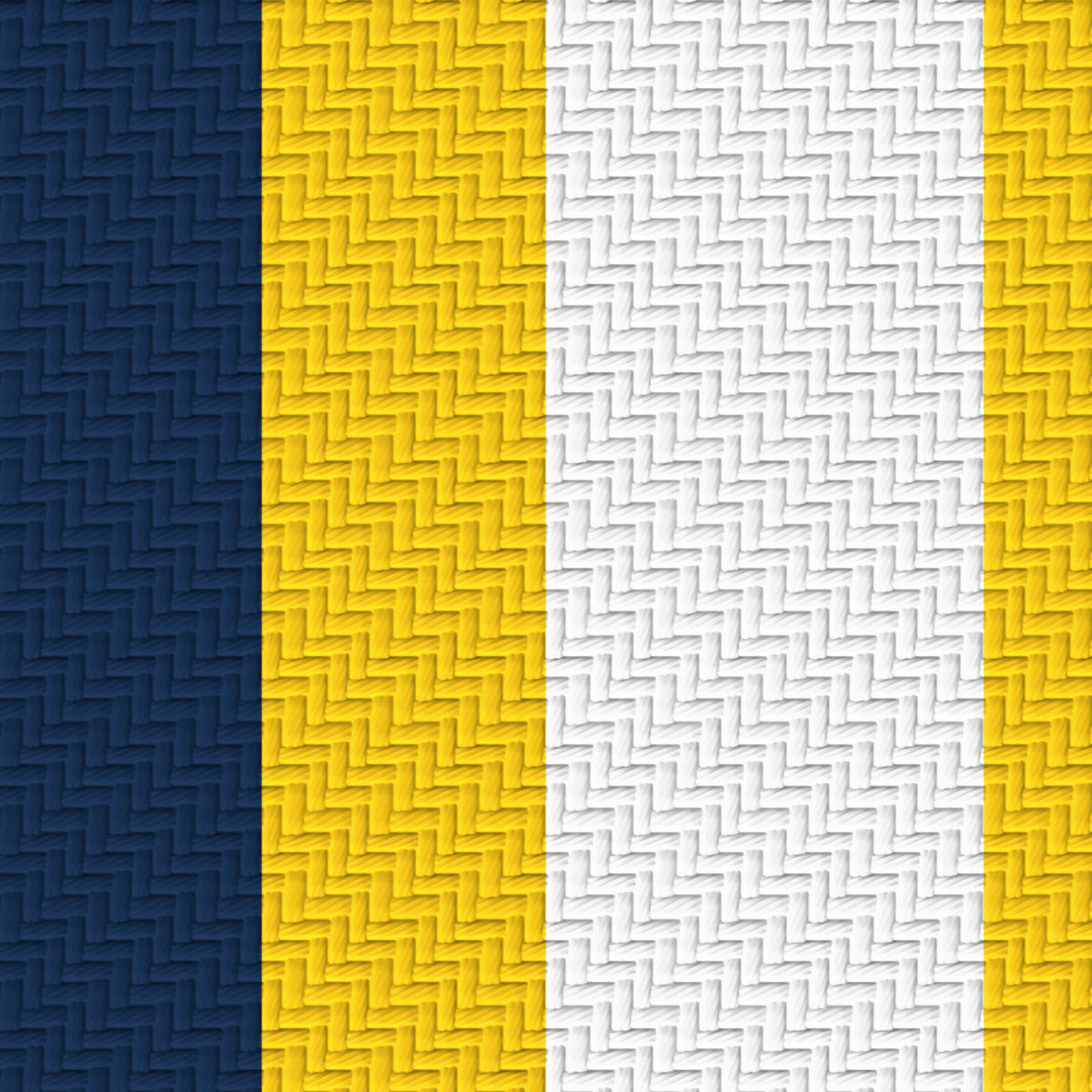 Navy, Maize & White — Double Track Trio — Pattern detail