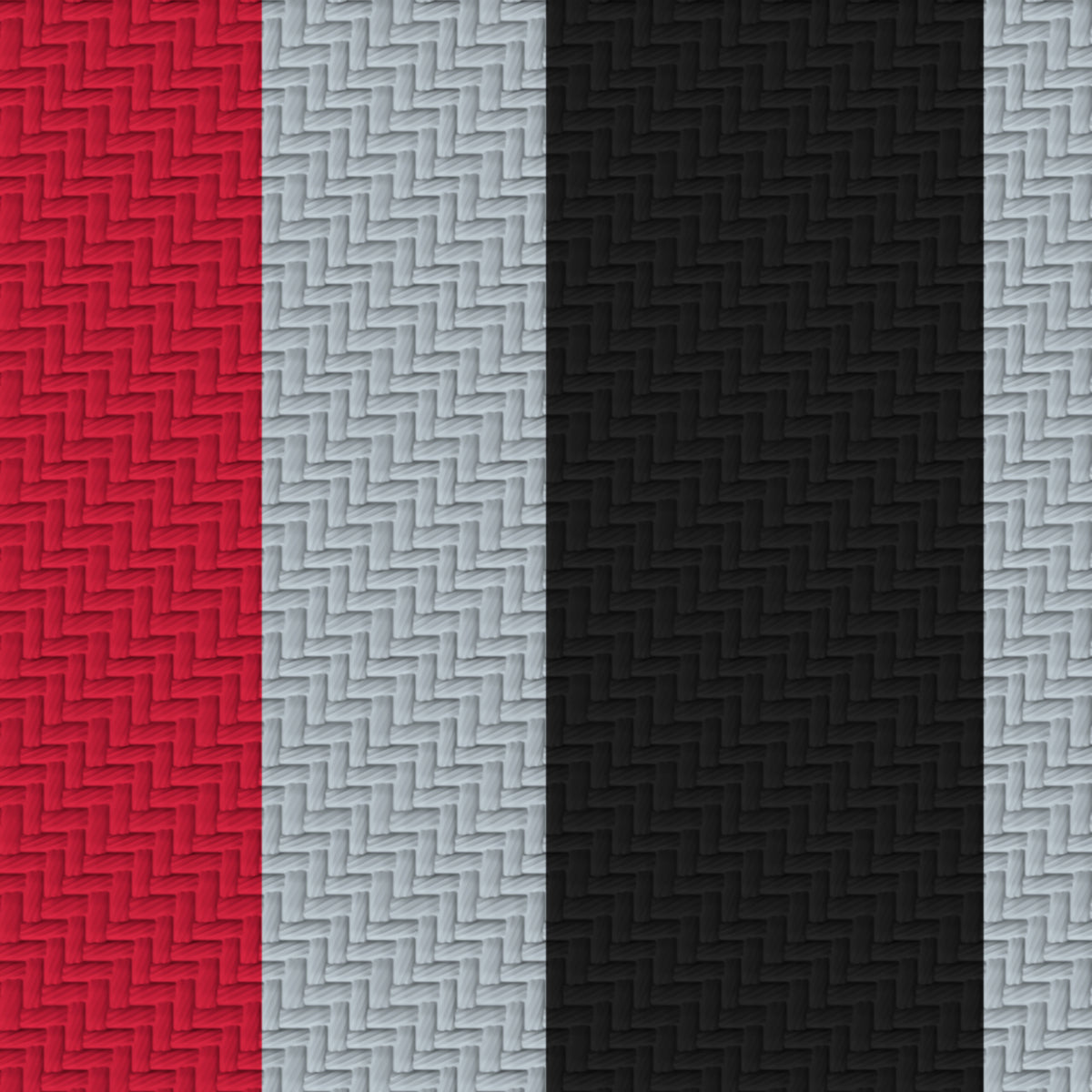 Scarlet, Gray & Near Black — Double Track Trio — Pattern detail