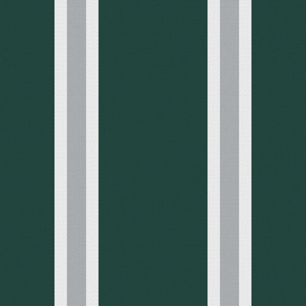 Double Track Trio — Deep Green, White & Silver Gray — v042 — full pattern