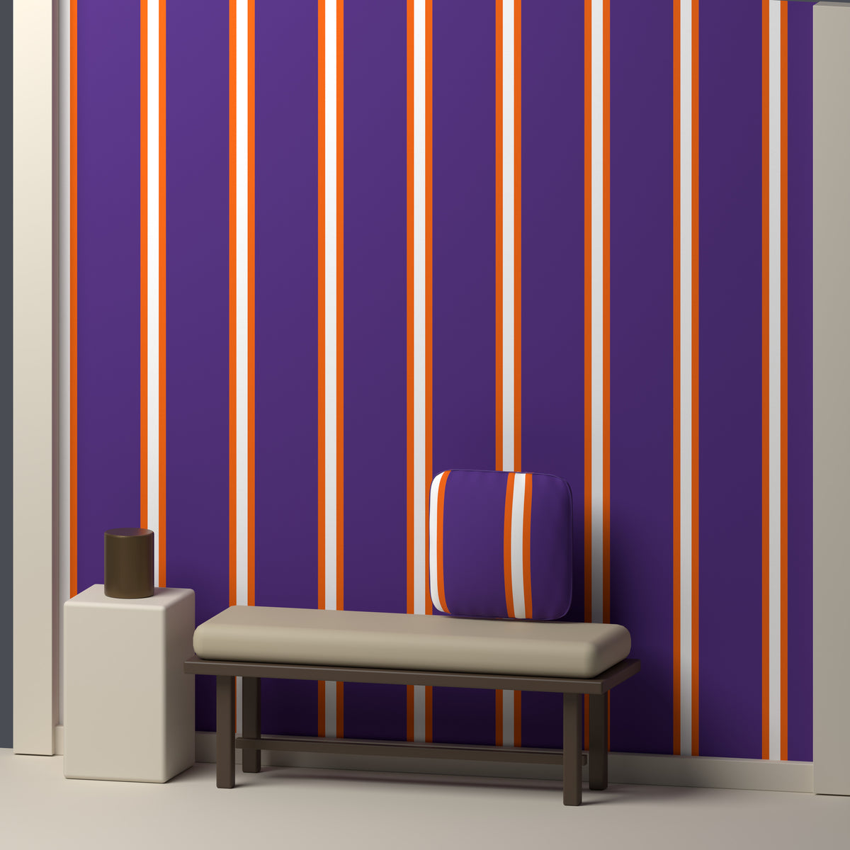Deep Purple, Orange & White — Double Track Trio — In a room