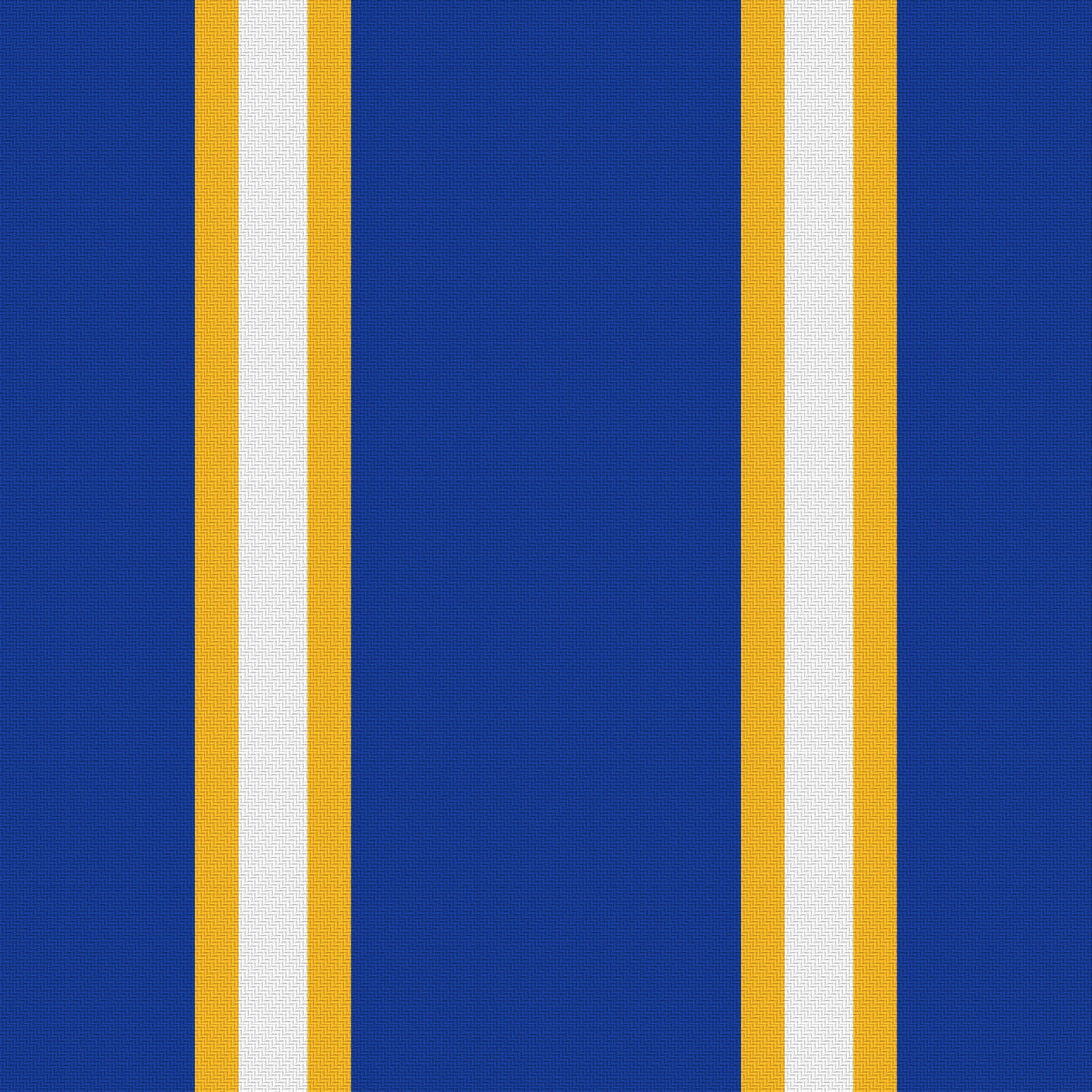 Royal Blue, Golden Yellow & White — Double Track Trio — Full pattern