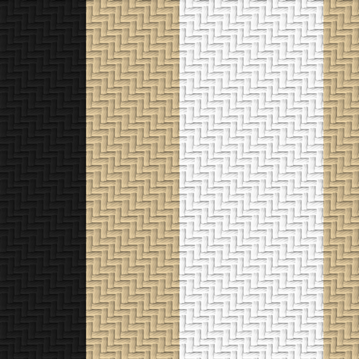 Near Black, Old Gold & White — Double Track Trio — Pattern detail