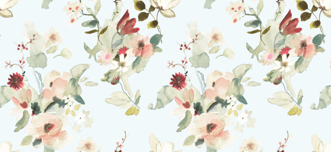 Summer Bouquet Fabric in Morning Jog
