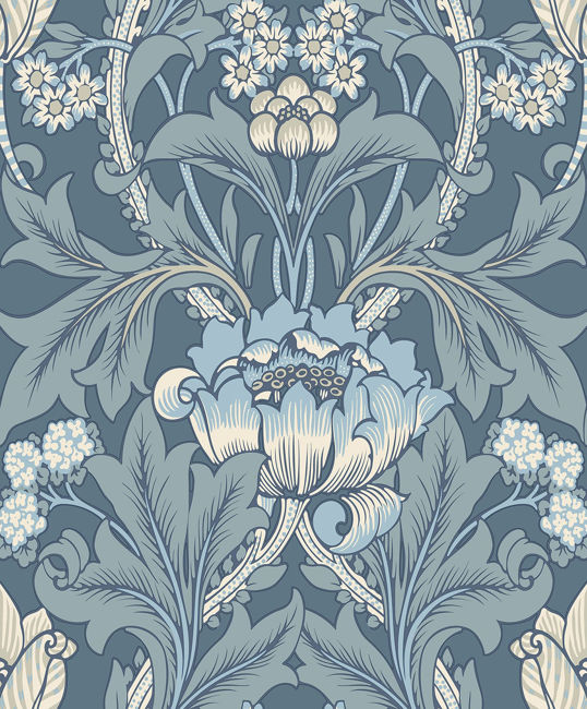 dusty-blue_acanthus-floral-vine