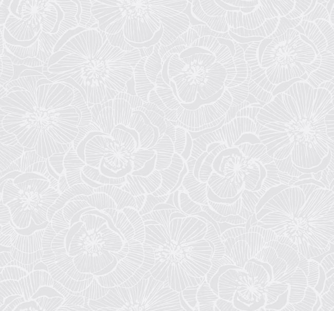 Line Work Floral in Whites & Off Whites 1