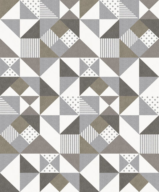 Lozenge Geometric in Silver & Antique Silver