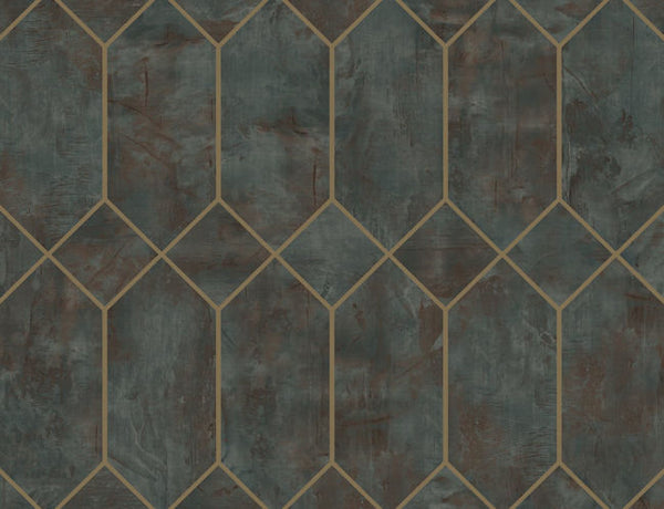 Rust, Forest Green, and Metallic Gold