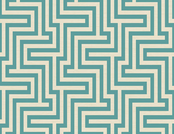 Sea Green and White