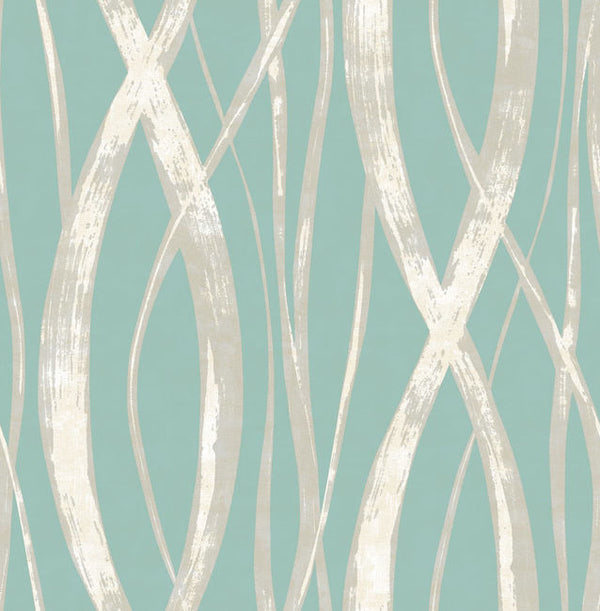 Turquoise, Metallic Silver, and White