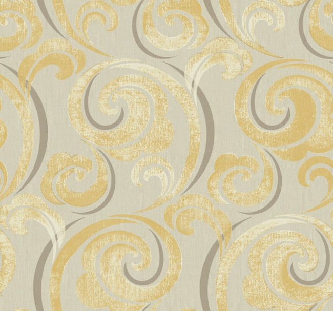 Gotham Scroll in Metallic Biscotti