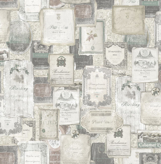 Labels in Matte Taupe and Burgundy