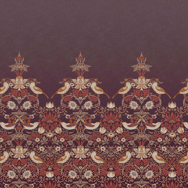 purple_william-morris-strawberry-thief-mural