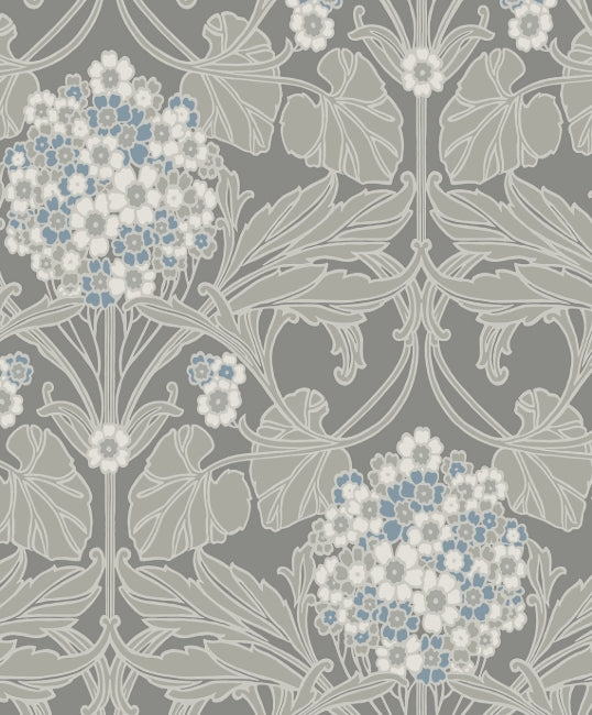 Floral Hydrangea in Daydream Grey & Carolina Blue