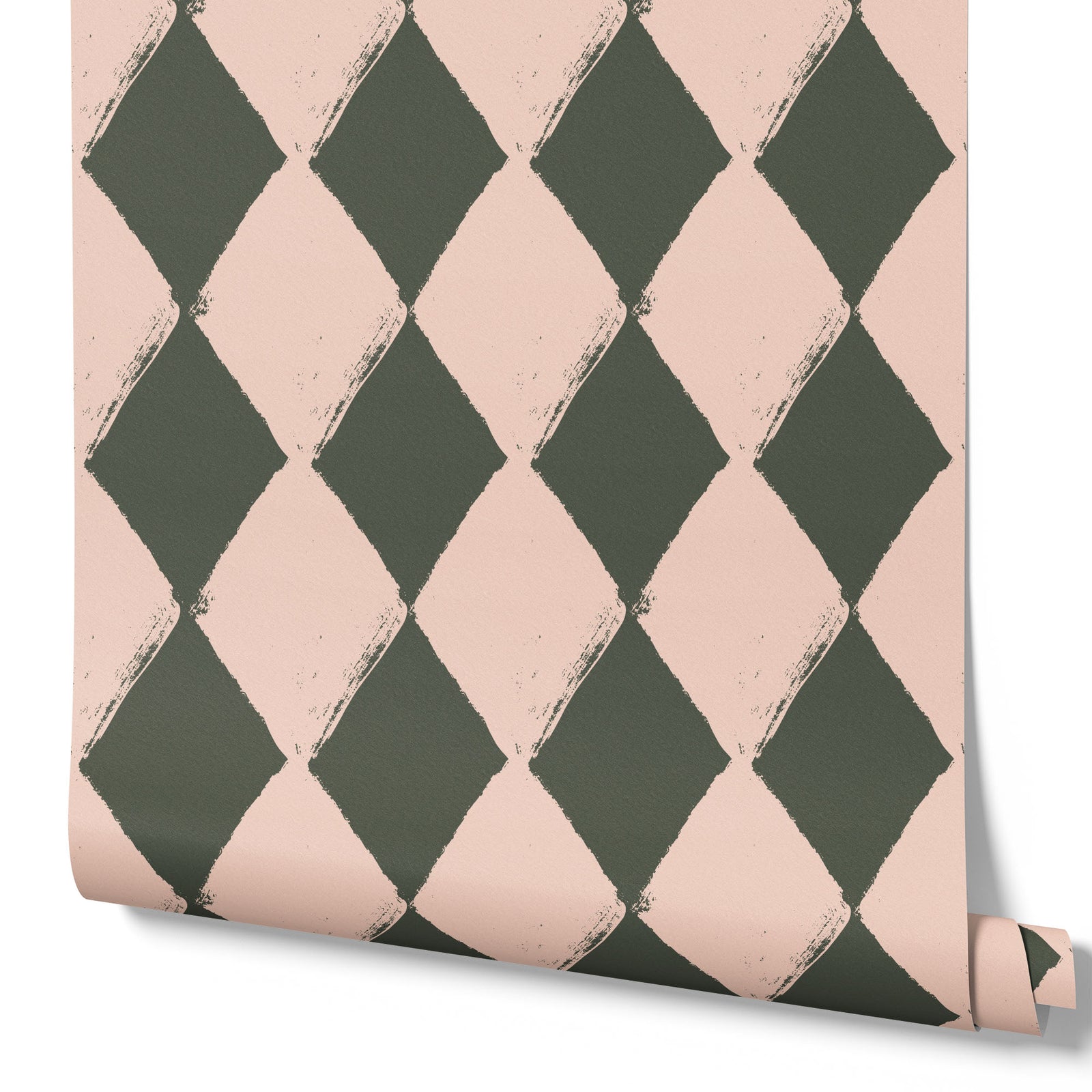 blush_Angular Allure wallpaper in Blush colorway