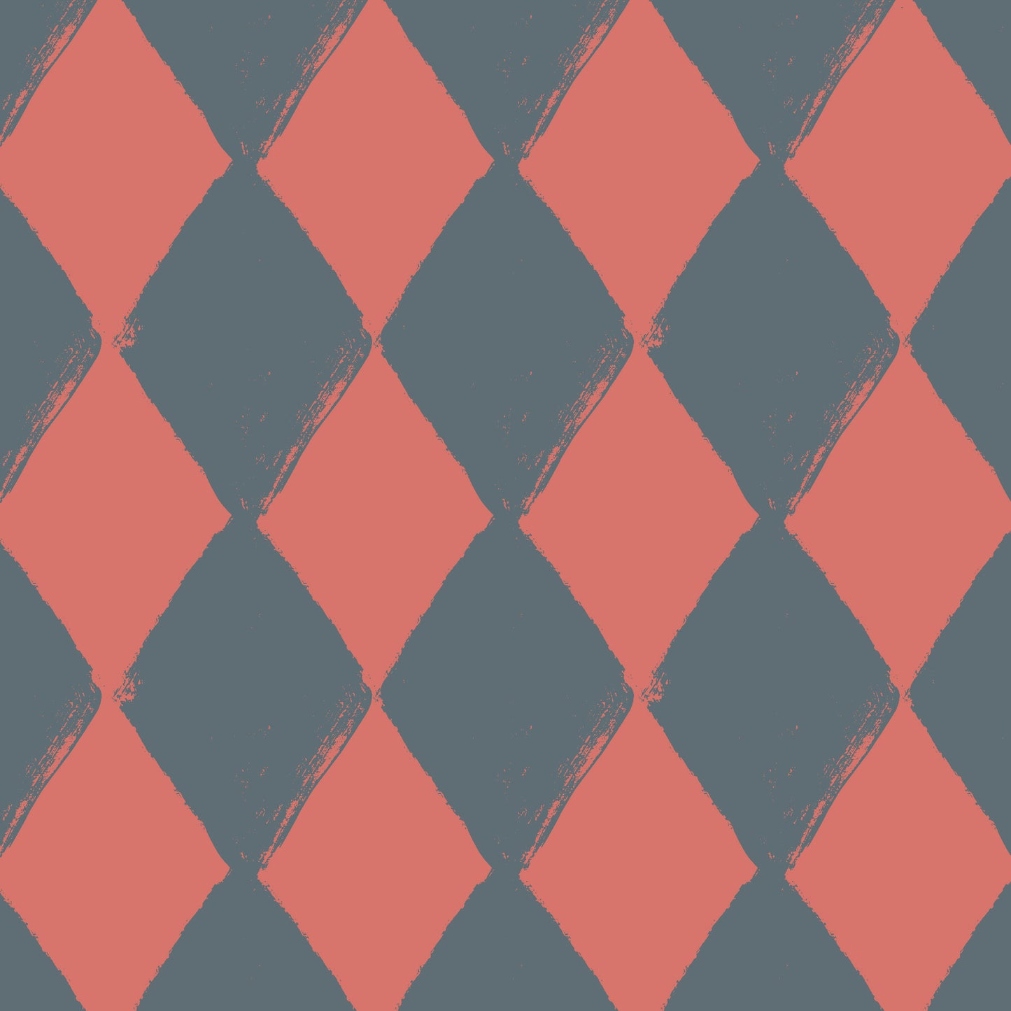 coral_Angular Allure wallpaper in Coral colorway