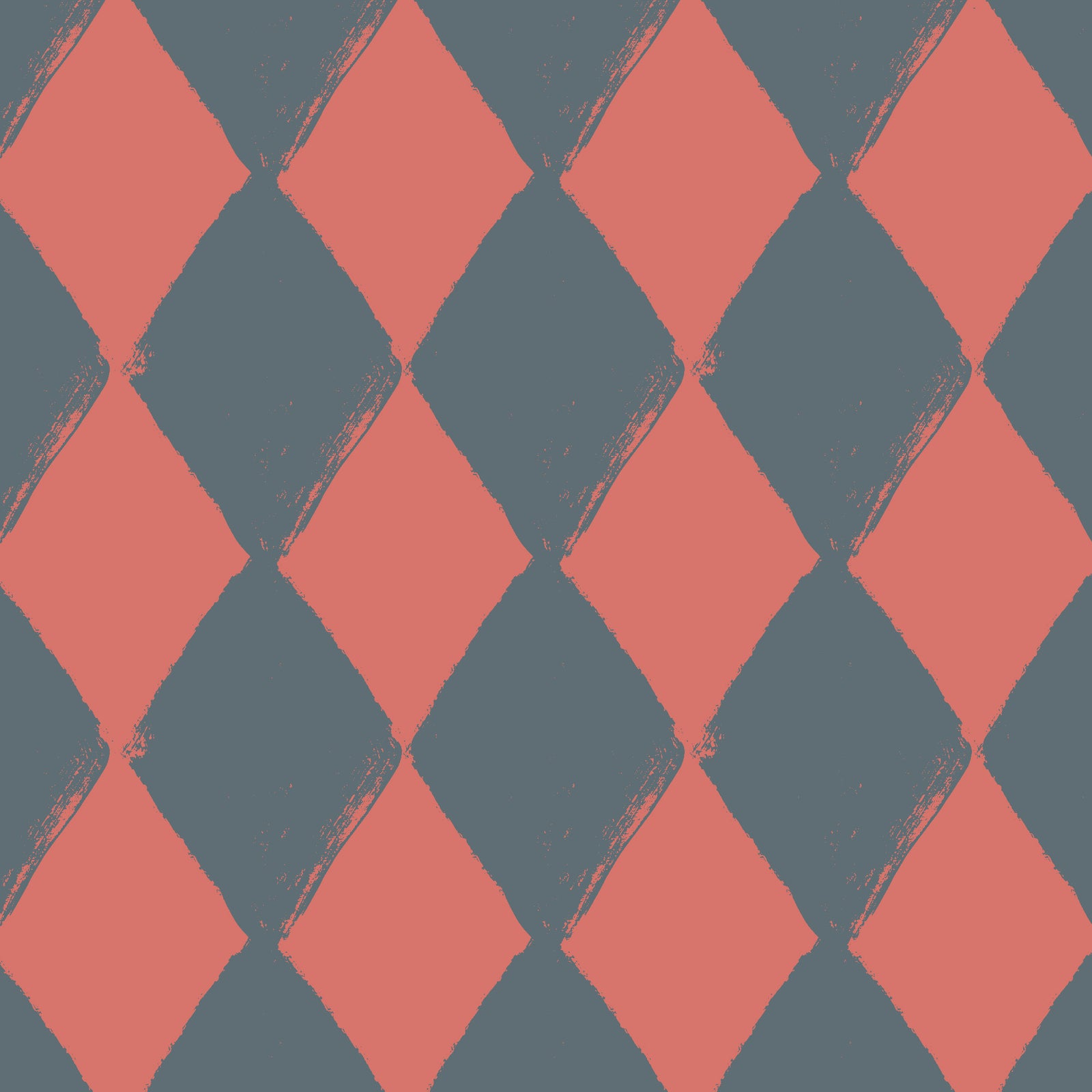 coral_Angular Allure wallpaper in Coral colorway