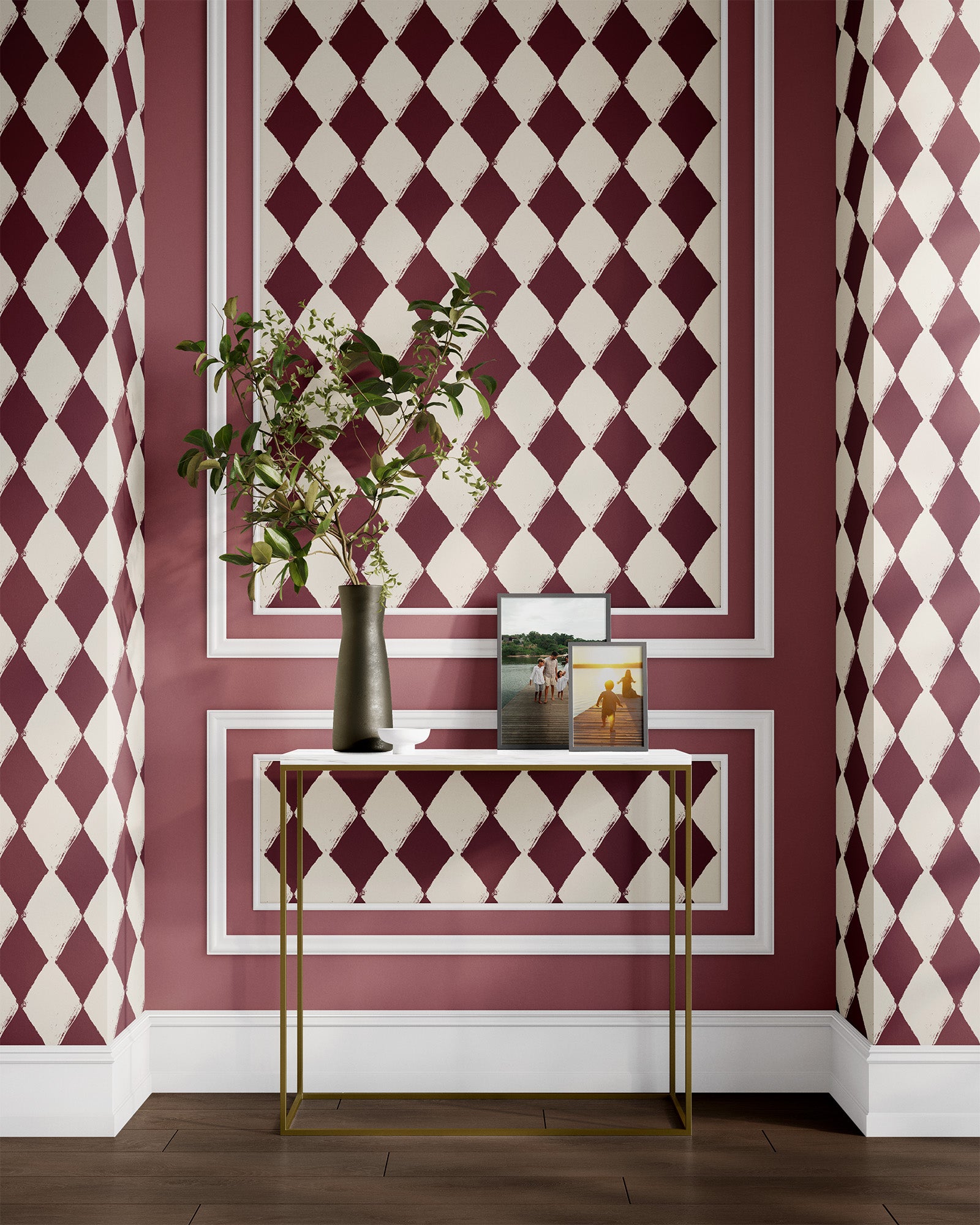 ivory_Angular Allure wallpaper in Ivory colorway