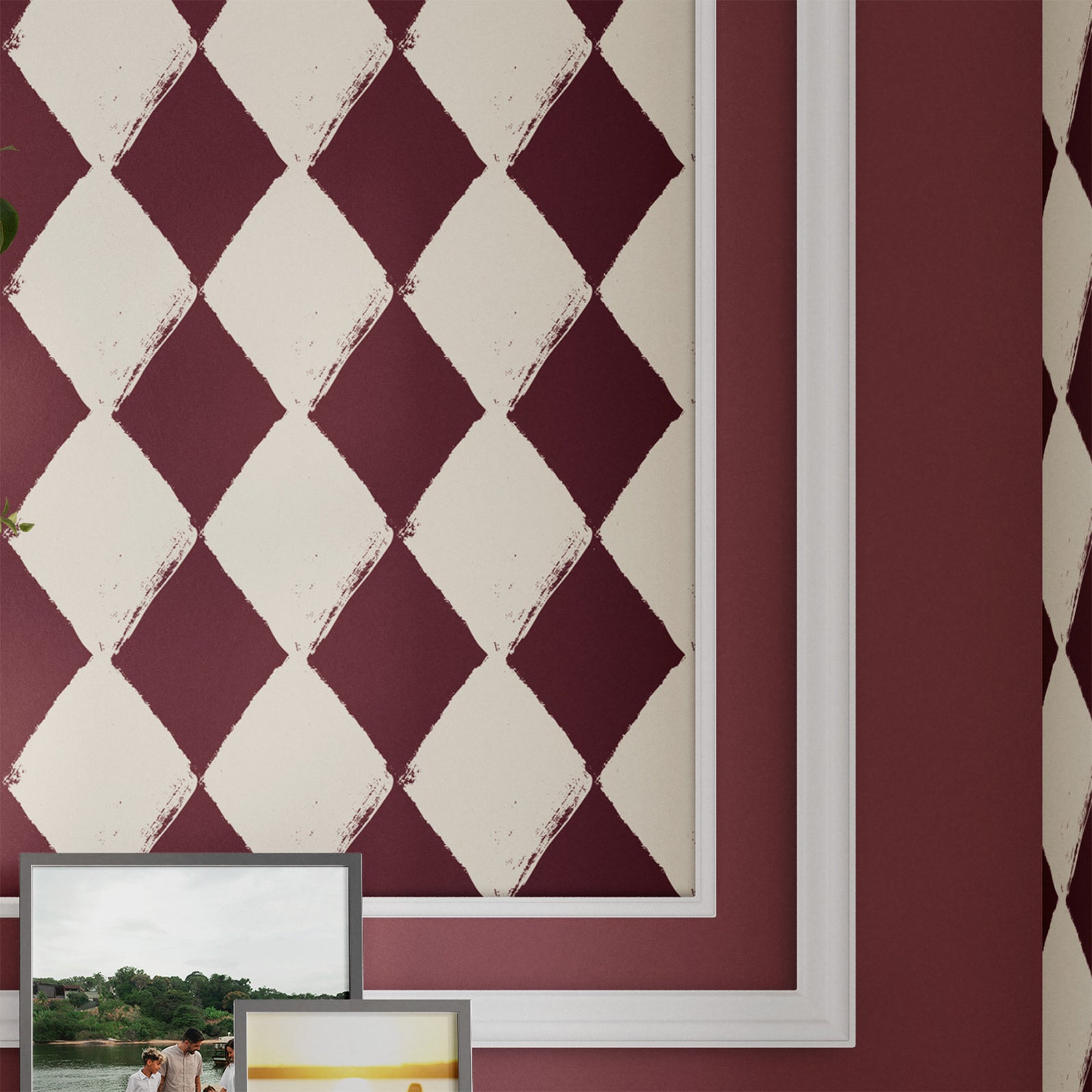 ivory_Angular Allure wallpaper in Ivory colorway