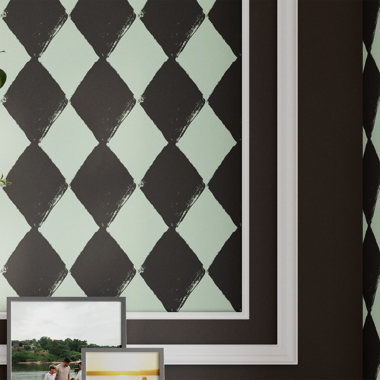 mint_Angular Allure wallpaper in Mint colorway