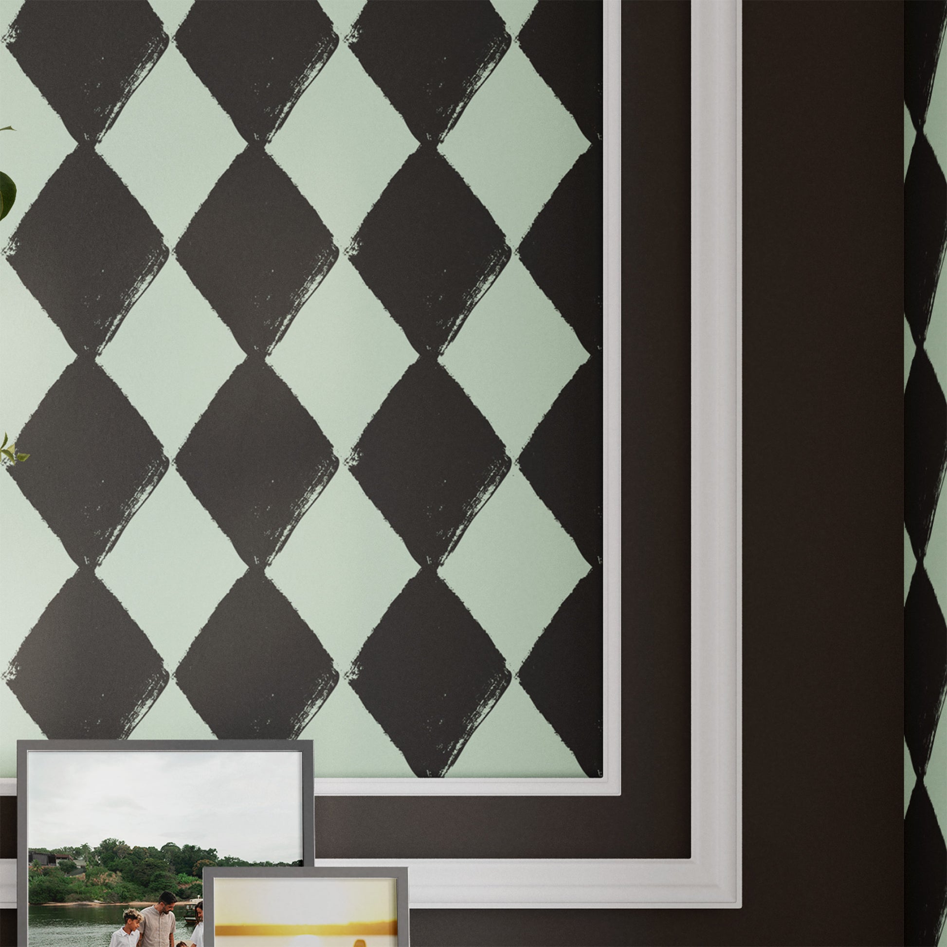 mint_Angular Allure wallpaper in Mint colorway