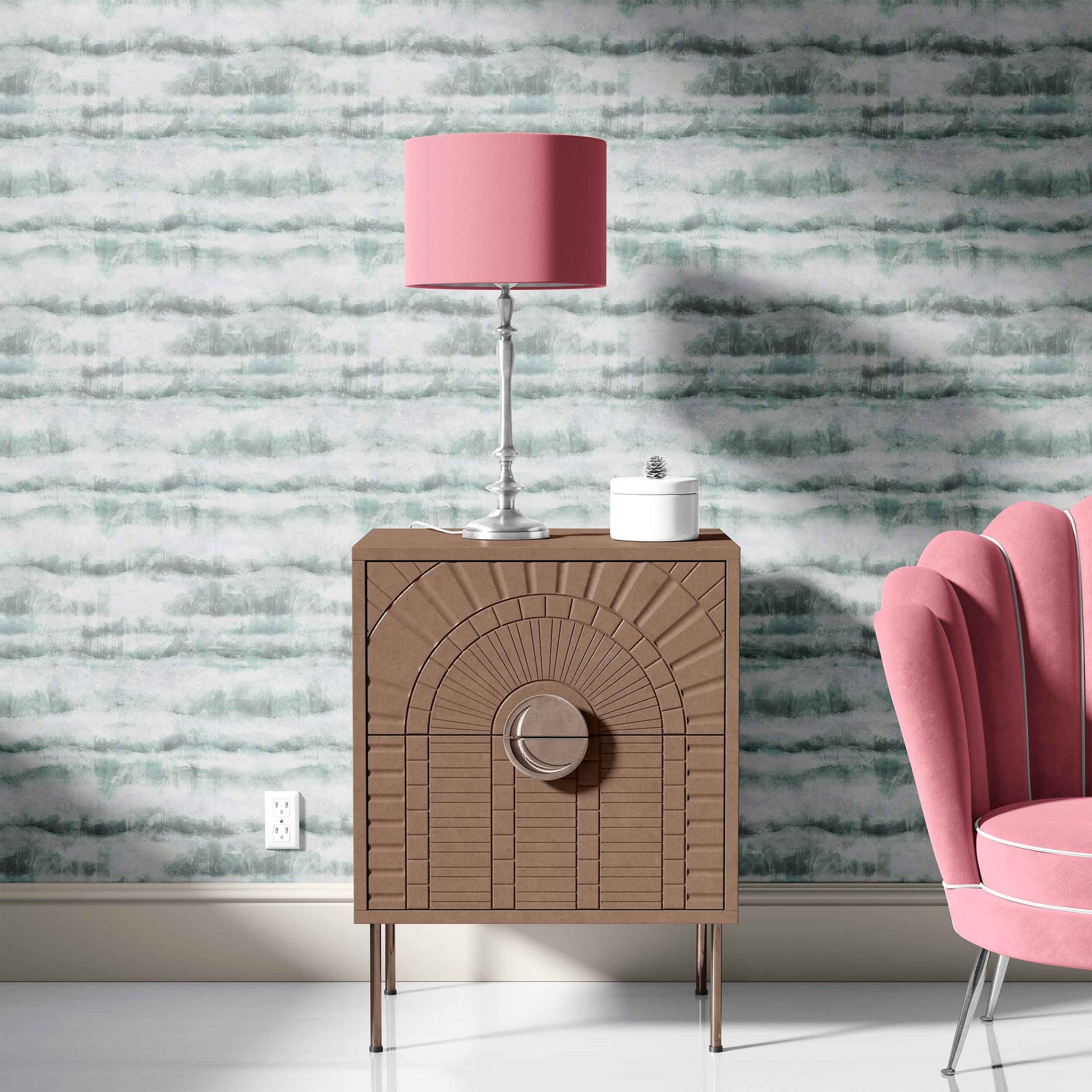 blue_A wallpaper with a subtle blue watercolor pattern featuring elegant 