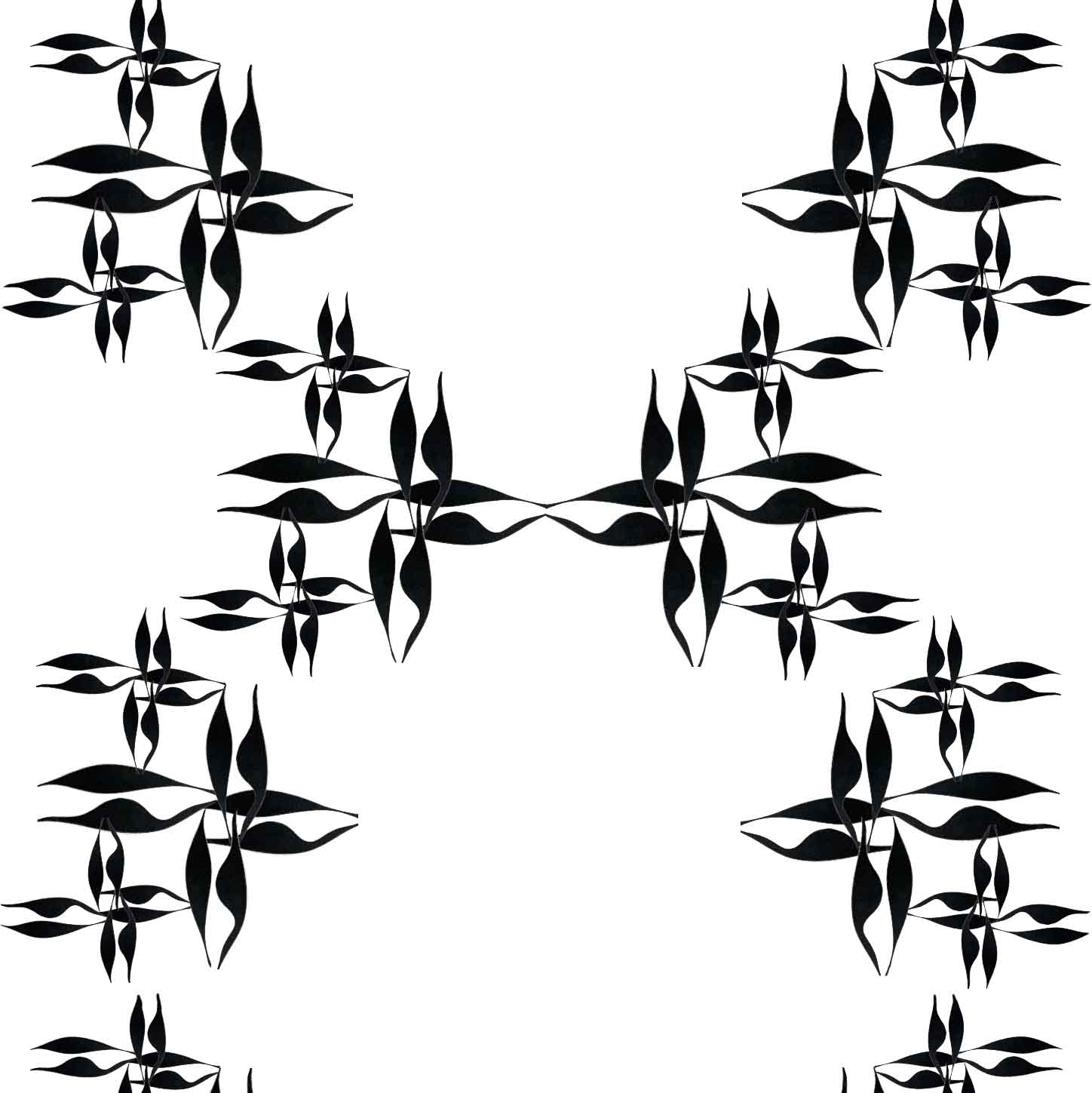 white-black_wallpaper black floral pattern on a white background
