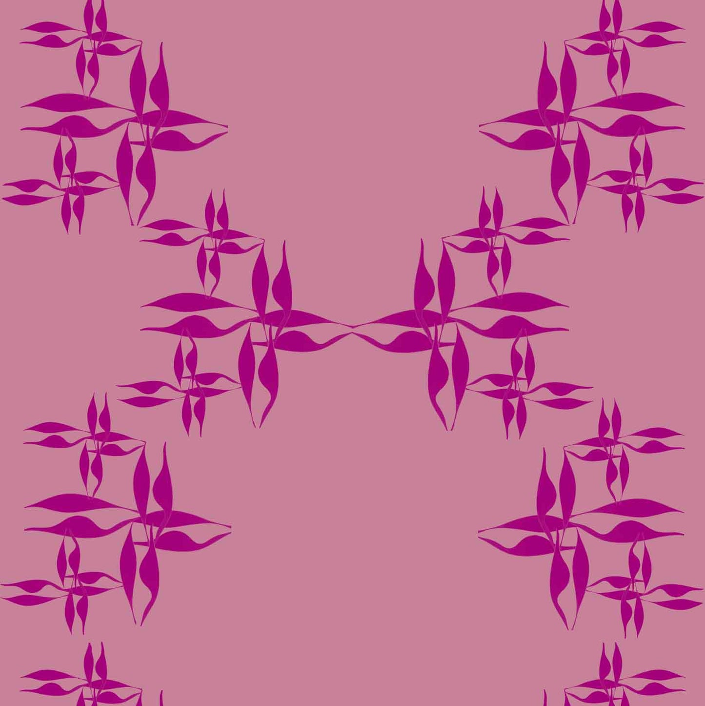 hot-pink_wallpaper showing a repeated pattern of pink floral designs on a pink background